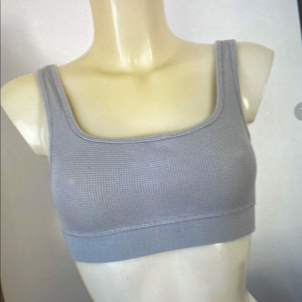 Gray Ribbed Women's Bralette